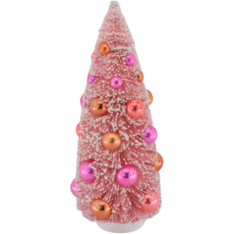 House Vitamin Christmas decoration christmas tree with colored balls sisal/polysterene -