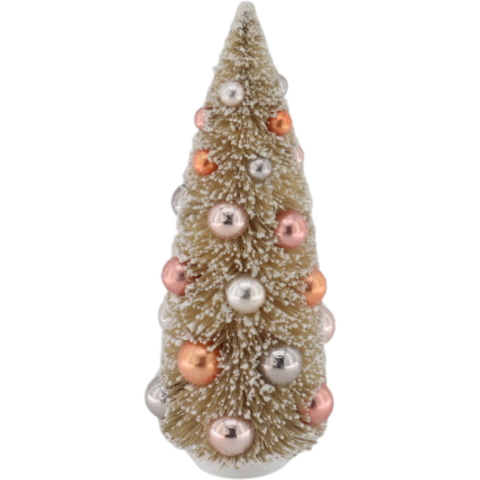 House Vitamin Christmas decoration christmas tree with colored balls sisal/polysterene -