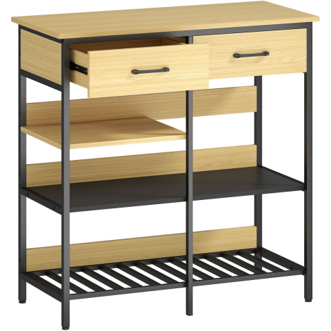 4goodz Keukenrek met 2 lades 3 open planken 90 x 40 x 91 cm -