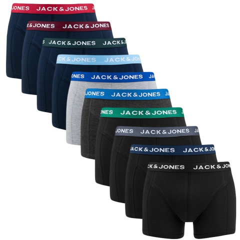 Jack & Jones Heren boxershorts trunks jacsolid effen 10-pack color