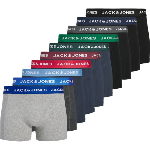 Jack & Jones Heren boxershorts trunks jacsolid effen 10-pack color