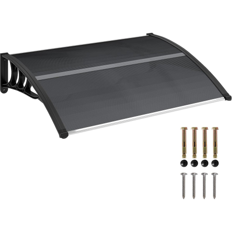 4goodz Deurluifel afdak 75x100 cm overkapping polycarbonaat -