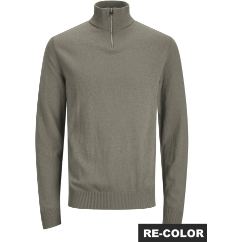 Jack & Jones jjeemil knit half zip noos 12189339 vetiver