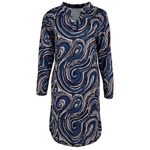 FOS Amsterdam Jurk andrien swirl navy