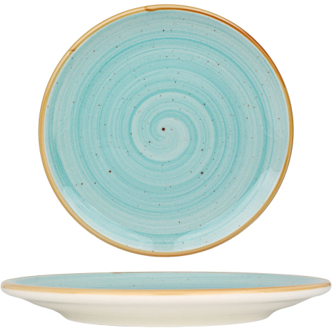 Bonna Dessertbord aqua porselein 17 cm set van 6