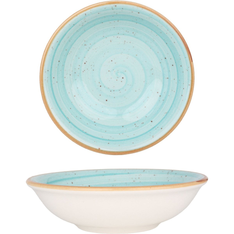 Bonna Diepbord aqua porselein 13 cm (220cc) set van 6