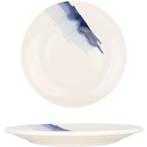 Bonna Dessertbord blue wave porselein 17 cm set van 6