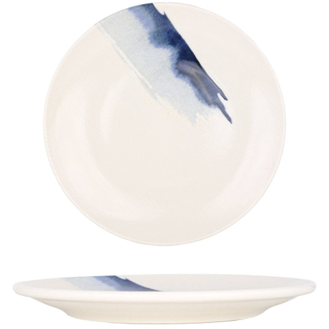 Bonna Dessertbord blue wave porselein 21 cm set van 6