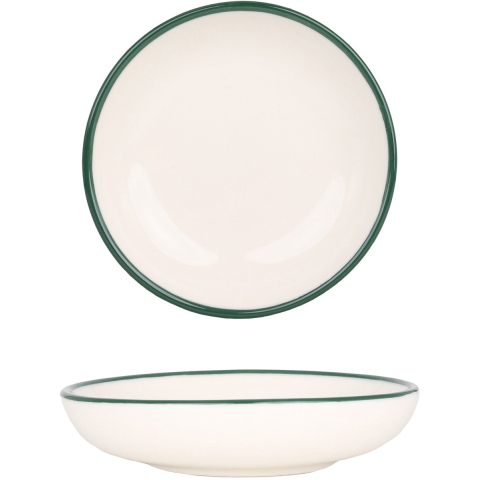 Rinart Kommetje green edge porselein 13 cm set van 6