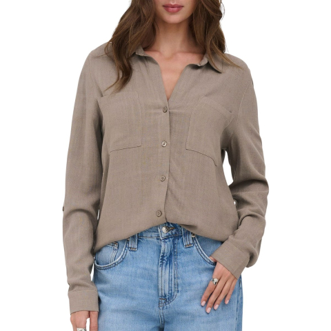 Only Asmin-siesta ls li bl shirt pnt noos taupe