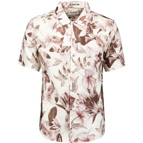 No Excess Shirt short sleeve allover printed coral