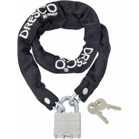 Dresco - Kettingslot 90cm - Rond 5mm - Zwart