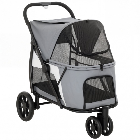 4goodz Luxe hondenkar hondenbuggy tot 20 kg met achterzak -