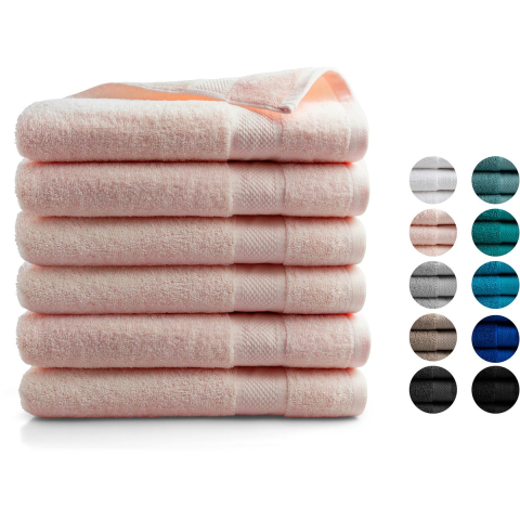 DoubleDry Xl handdoeken 70 x 140 set van 6 hotel kwaliteit 500 g/m2 6x