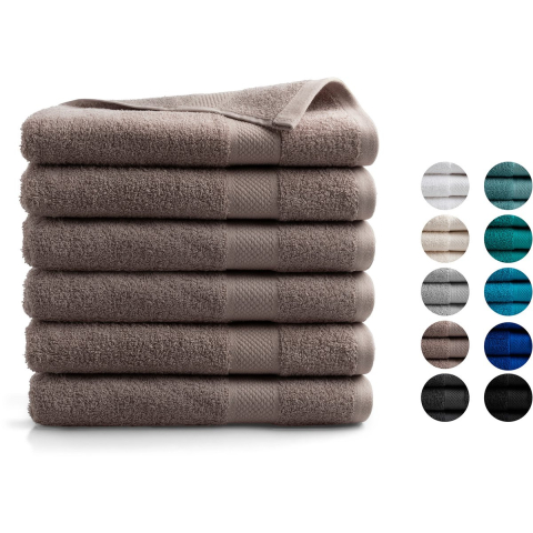 DoubleDry Xl handdoeken 70 x 140 set van 6 hotel kwaliteit 500 g/m2 6x
