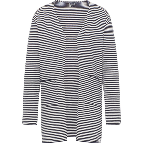 Dreimaster Vest Dames marine wol wit