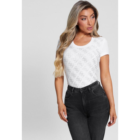 Guess dames T-shirt met strasssteentjes, maat 4g