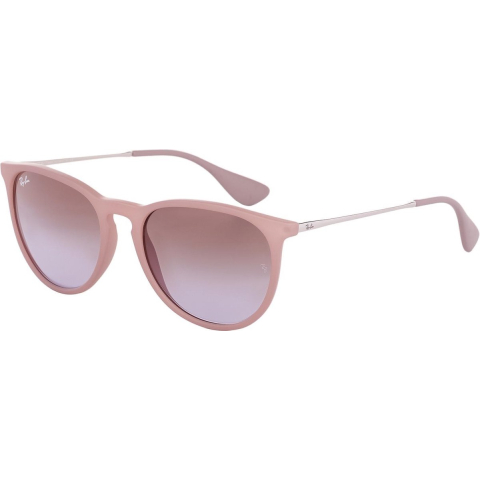 Ray-Ban Zonnebril Erika 4171 600068 Donker Rubberen Zand Bruin Verloop