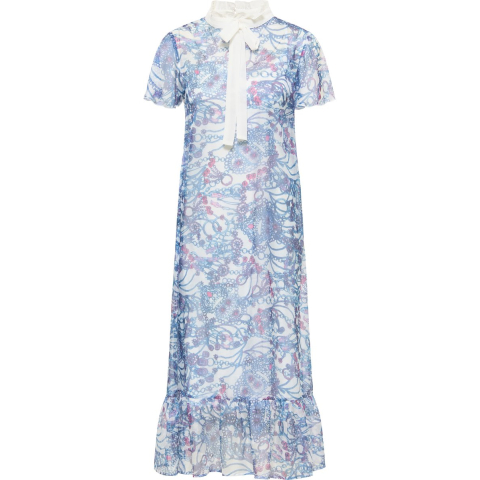 faina midi-jurk met allover-print naemi
