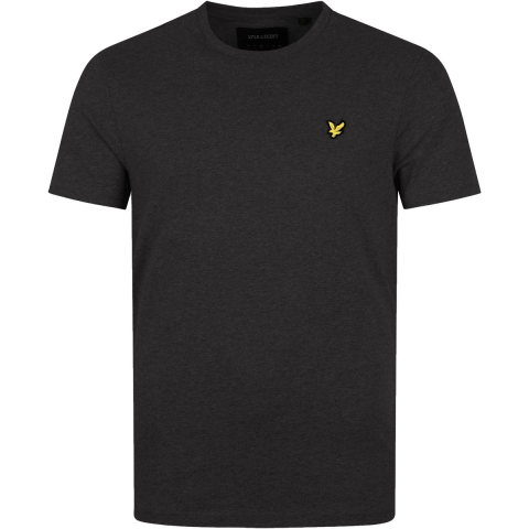 Lyle & Scott houtskool gemêleerd T-shirt met logo op de borst