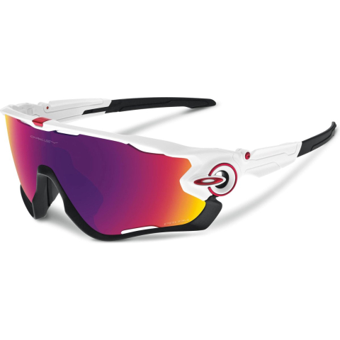 Oakley wrap heren gepolijste witte prizm road zonnebril