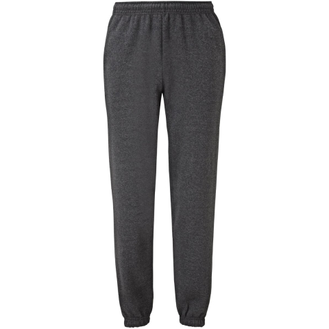 Fruit Of The Loom Heren Elastische Manchet Trainingsbroek / Joggingbroek (Donker Heater)