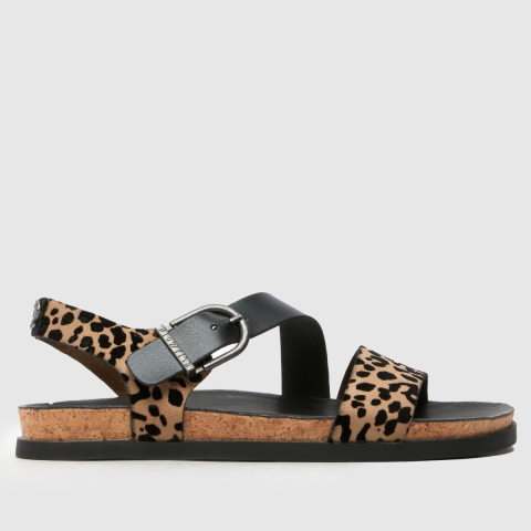 Blowfish Malibu Dames Luipaard Bruine Voetbed Sandalen - Lance