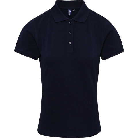 Premier Dames/dames Coolchecker Plus Piqu Polo met CoolPlus (Marine)