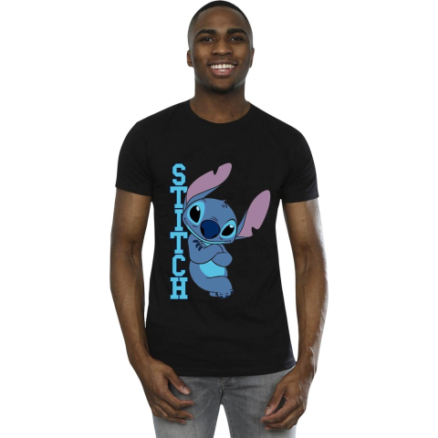 Disney Heren Lilo en Stitch Posing T-shirt (Zwart)
