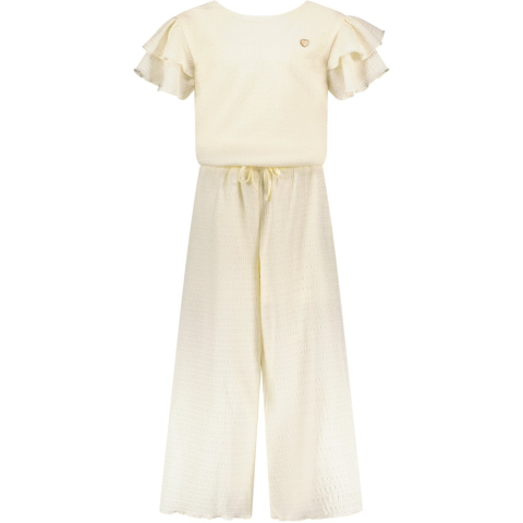 Le Chic Meisjes jumpsuit daisy summer crochet