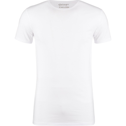 Garage Basis t-shirt ronde hals bodyfit wit