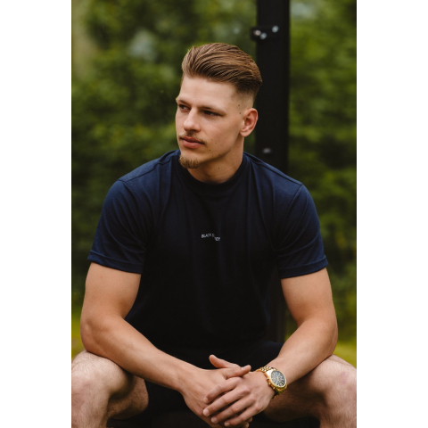 Black Donkey Zeus t-shirt i dark blue/white