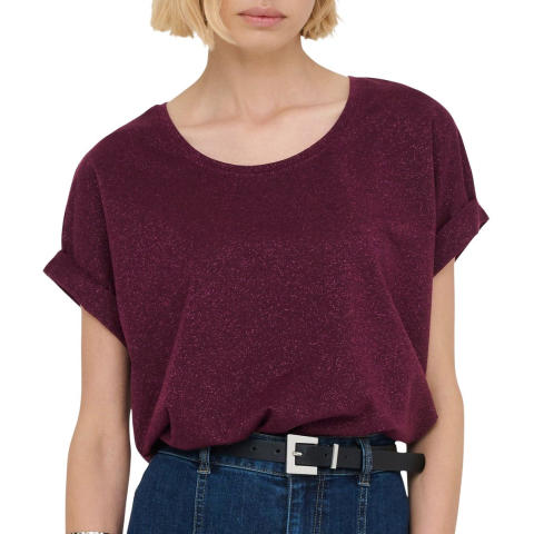 Only Onlmoster glitter s/s top jrs
