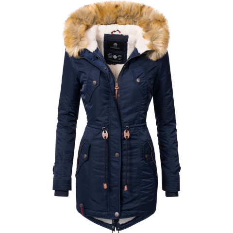 Navahoo Dames Winterjas B399 – Warm, Waterafstotend & Met Afneembare Bontkraag