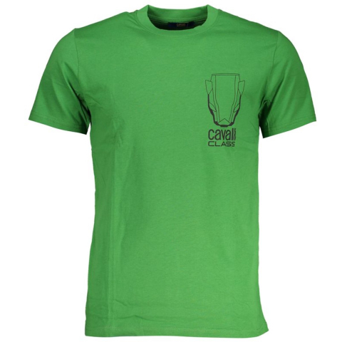 Groene T-shirt met ronde hals Korte Mouwen