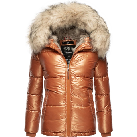 Navahoo Premium Dames Winterjas Tikunaa – Puffer Look, Warm & Met Kunstbontkraag