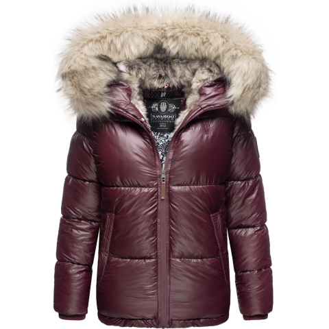 Navahoo Premium Dames Winterjas Tikunaa – Puffer Look, Warm & Met Kunstbontkraag