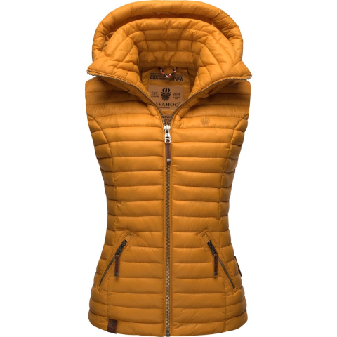 Navahoo Dames Gewatteerde Bodywarmer Shadaa – Lichte Weste met Afneembare Capuchon