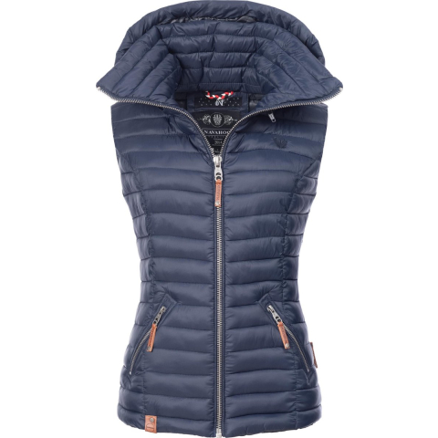 Navahoo Dames Gewatteerde Bodywarmer Shadaa – Lichte Weste met Afneembare Capuchon
