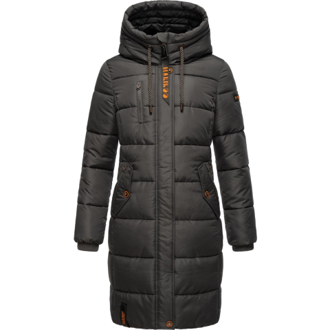 Marikoo dames winterjas – Lange gewatteerde jas met capuchon & zakken
