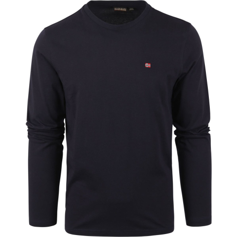Langegemouw T-shirt met ronde hals