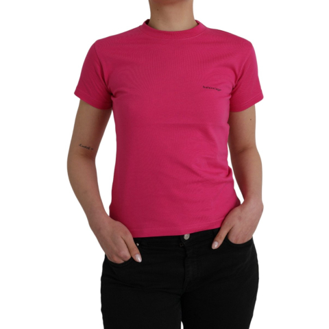 Balenciaga Logo T-shirt Korte Mouw Roze