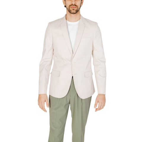 Beige Blazer Casual Stijl