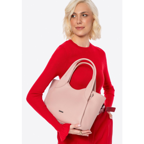 Wittchen Woman Dames eco-leren aktetas klein roze eco-leer