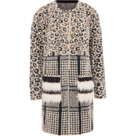 Faina Vest Dames beige/ zwart