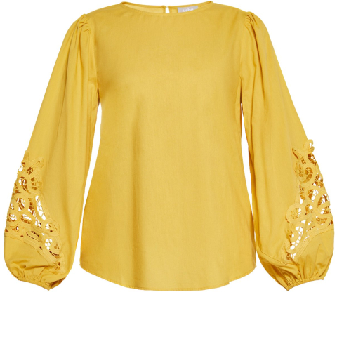 usha Blouse Dames geel