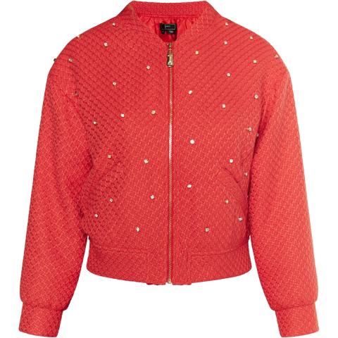 Faina Boucé jasje met strass steentjes Dames rood