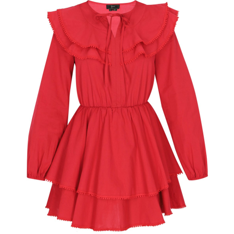 Faina Jurk Dames rood