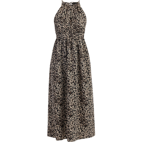 Faina Maxi-jurk met luipaardprint Dames beige leo