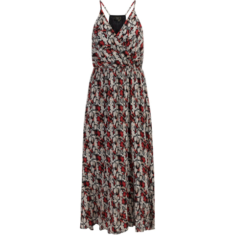 Faina Maxi jurk Dames Rood Veelkleurig